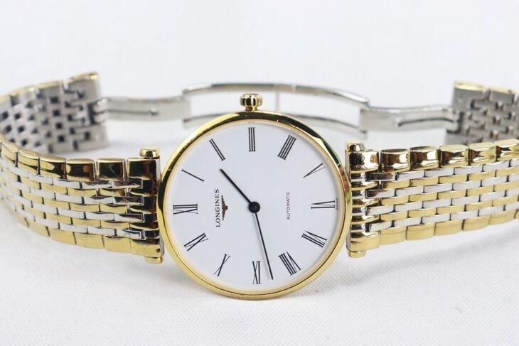 ĐH Nam Longines La Grande L4.708.2.11.7 Automatic Demi Vàng, Siêu Mỏng.