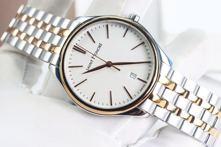 ĐH Nam Thuỵ Sĩ : Saint Honore Demi Vàng, Size 40mm – Like New Fullbox…
