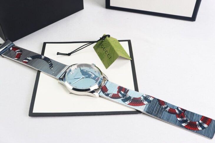 ĐH Gucci G-Timeless Snake YA1264123 bản dây thép siêu đẹp Size 38mm Fullbox