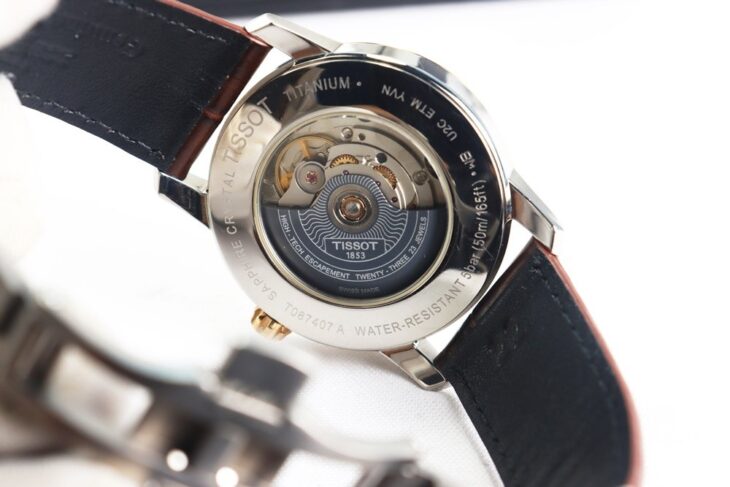 Tissot Titanium Powermatic 80 T087.407.56.037 .00, Demi Vàng Hồng, Size 40mm Fullbox.