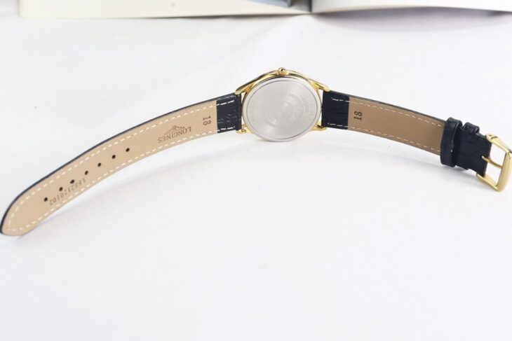 ĐH Nam Longines Lyre L4.759.2.12.2 Demi Vàng, mặt trắng kim & cọc số mạ vàng Size 35mm