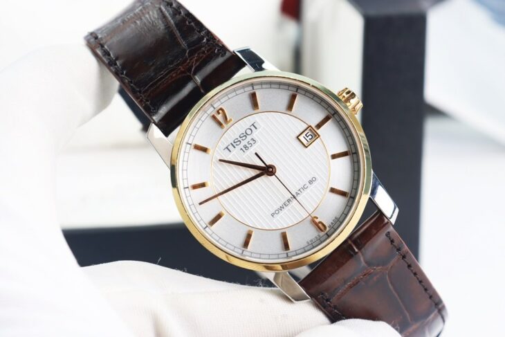 Tissot Titanium Powermatic 80 T087.407.56.037 .00, Demi Vàng Hồng, Size 40mm Fullbox.