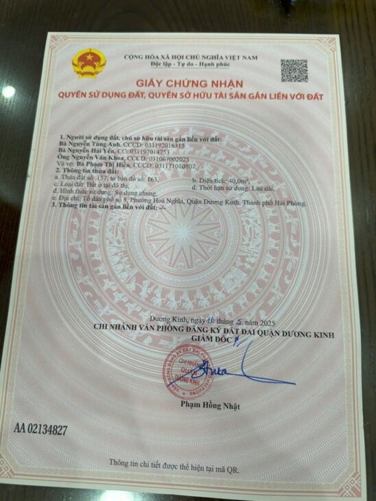 Đất hiếm Hoà Nghĩa Dương Kinh – giá chỉ 1.1x tỷ, đầu tư an toàn sinh lời nhanh! ZALO 0567 222 555