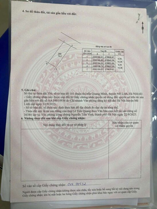 CC BÁN TỔ 10 TT QUANG MINH,76M MT 5M,KINH DOANH,OTO TRÁNH,GIÁ ĐẦU TƯ.LH 0963.688.777