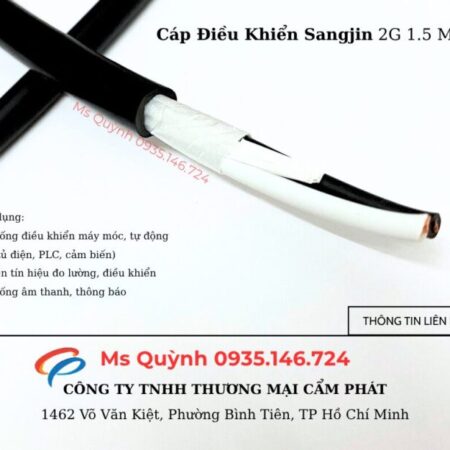 Cáp điều khiển DVV 2 lõi 2G 1.5 Sangjin Hồ Chí Minh
