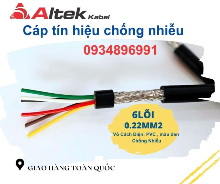 Cáp tín hiệu chống nhiễu 6x 0.22mm²- Altek Kabel Hà Nội, Đà Nẵng, Hồ Chí Minh