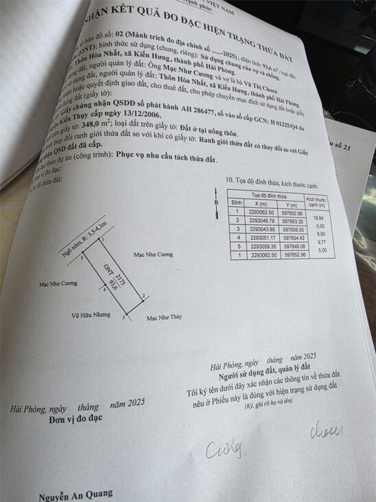 SIÊU PHẨM F0 – LÔ ĐẤT ĐẸP HÒA NHẤT, KIẾN HƯNG – Ô TÔ VÀO TẬN NHÀ – GIÁ CHỈ 1,X TỶ – ZALO 0567 222