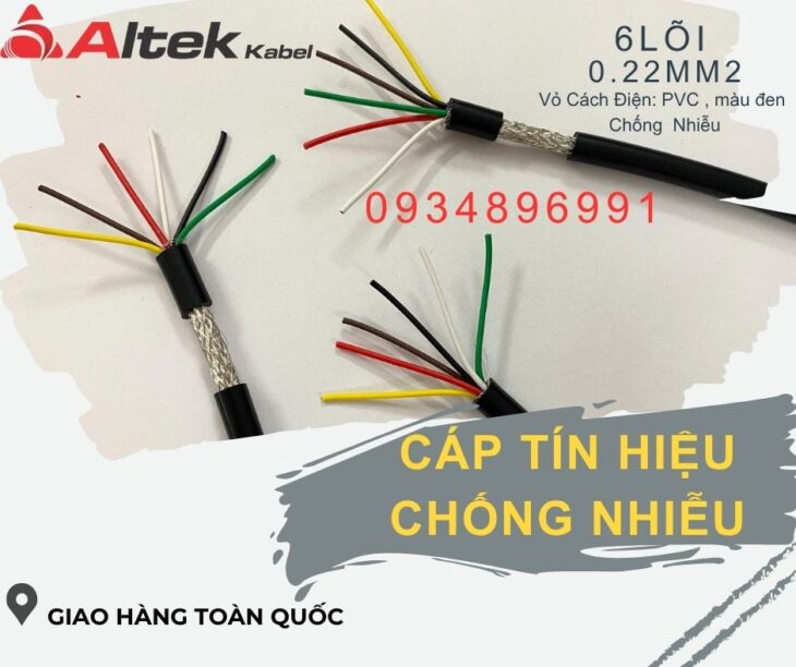 Cáp tín hiệu chống nhiễu 6x 0.22mm²- Altek Kabel Hà Nội, Đà Nẵng, Hồ Chí Minh