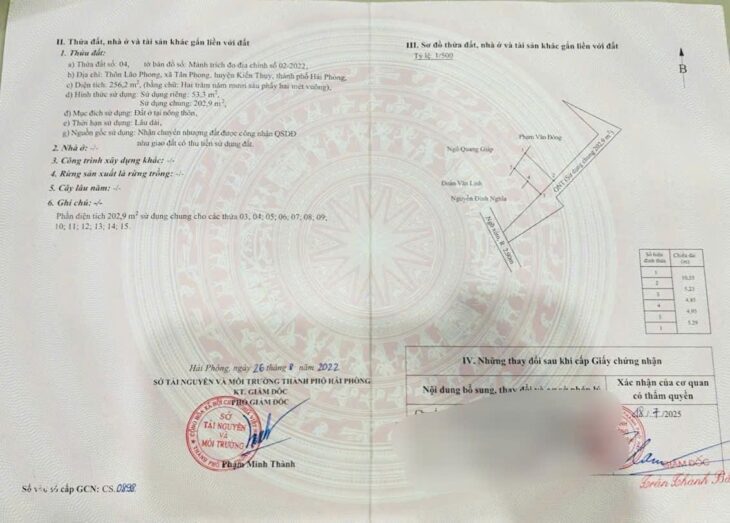 Lô đất đẹp 53.3m² giá chỉ 5xx triệu – hiếm có tại Tân Phong, Kiến Thụy ZALO 0567 222 555