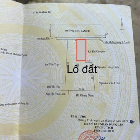 Lô đất hiếm 93,5m² mặt đường Tân Hợp – Tân Thành, Dương Kinh Giá chỉ 2,x tỷ ZALO 0567 222 555