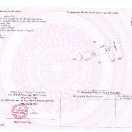 Bán đất nền dự án tại Thị trấn Sông Đốc, giá siêu hời 28 tr/m2, 105 m2