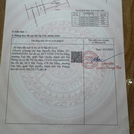 BÁN LÔ ĐẤT ĐẤU GIÁ ĐỒNG NẺO – NGỌC XUYÊN – ĐỒ SƠN 117,5M² – GIÁ CHỈ 5XTR/M² TRUNG TÂM KINH DOANH