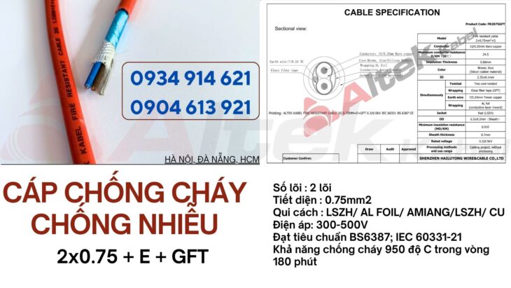 Phân phối cáp chống cháy chống nhiễu Altek Kabel Đà Nẵng,Hà Nội, HCM
