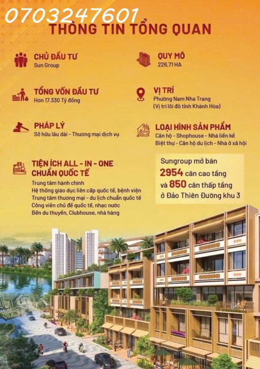 DỰ ÁN KHU ĐÔ THỊ HỖN HỢP SUNGROUP TẠI NHA TRANG KHÁNH HÒA