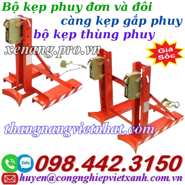 Bộ kẹp gắp thùng phuy đơn và đôi
