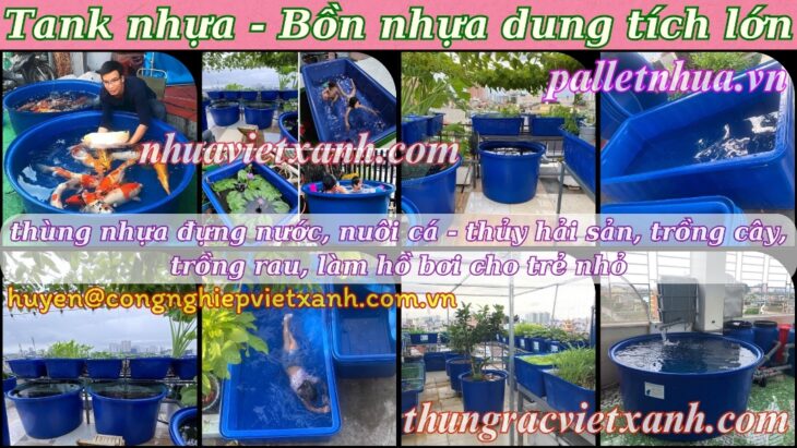 Thùng nhựa dung tích lớn từ 100 lít đến 4000 lít