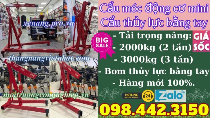 Cẩu thủy lực mini bằng tay