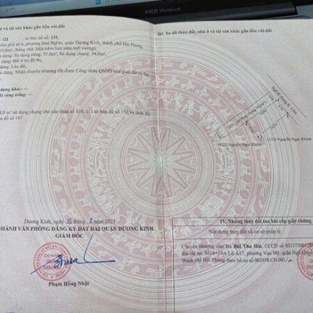 SIÊU PHẨM LÔ GÓC – Hòa Nghĩa Dương Kinh, giá chỉ 8xx triệu ZALO 0567 222 555