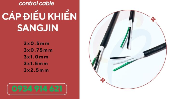 Cáp điều khiển Sangjin 3×1.25 – tiêu chuẩn HQ – sẵn hàng kho TPHCM