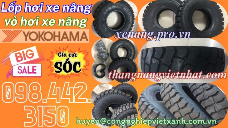 Vỏ xe nâng bánh hơi Yokohama