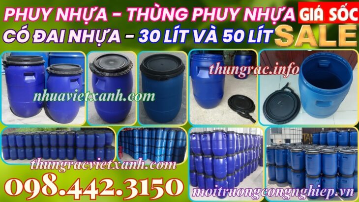 Thùng phuy nhựa đai nhựa
