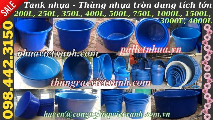 Thùng nhựa tròn dung tích lớn