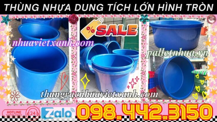 Thùng nhựa tròn dung tích lớn