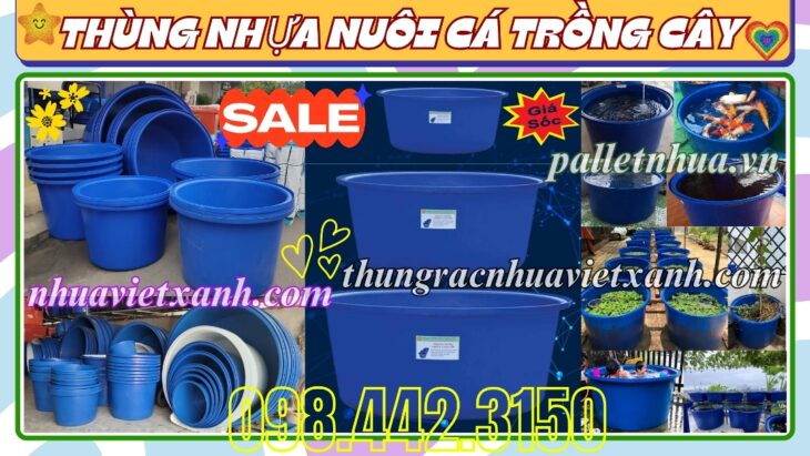 Thùng nhựa tròn dung tích lớn