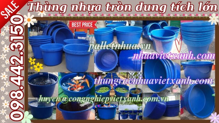 Thùng nhựa tròn dung tích lớn