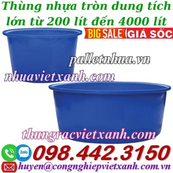 Thùng nhựa tròn dung tích lớn