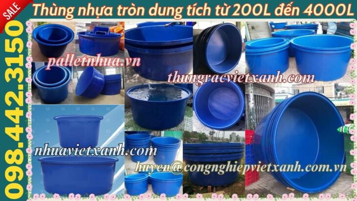 Thùng nhựa tròn dung tích lớn