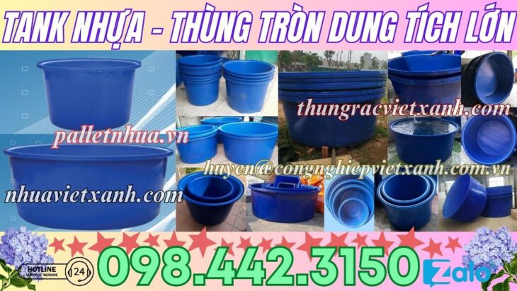 Thùng nhựa tròn dung tích lớn