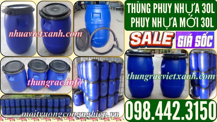Thùng phuy nhựa đai nhựa 30 lít