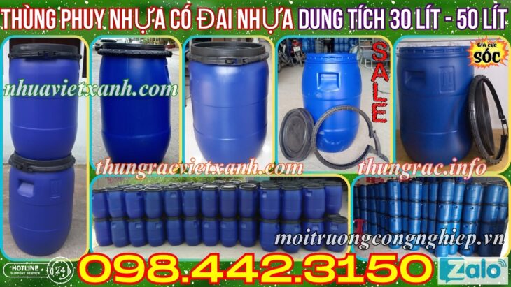 Thùng phuy nhựa đai nhựa