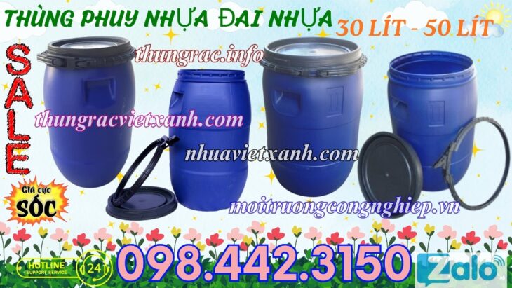 Thùng phuy nhựa đai nhựa