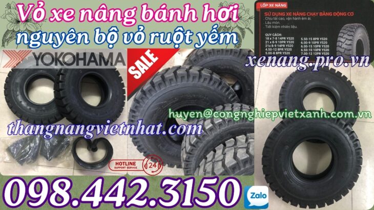 Vỏ xe nâng bánh hơi Yokohama
