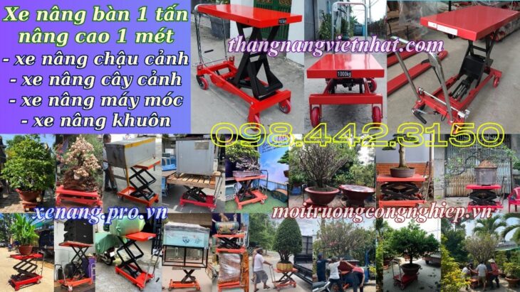 Xe nâng mặt bàn 1 tấn nâng cao 1 mét WP1000 NIULI
