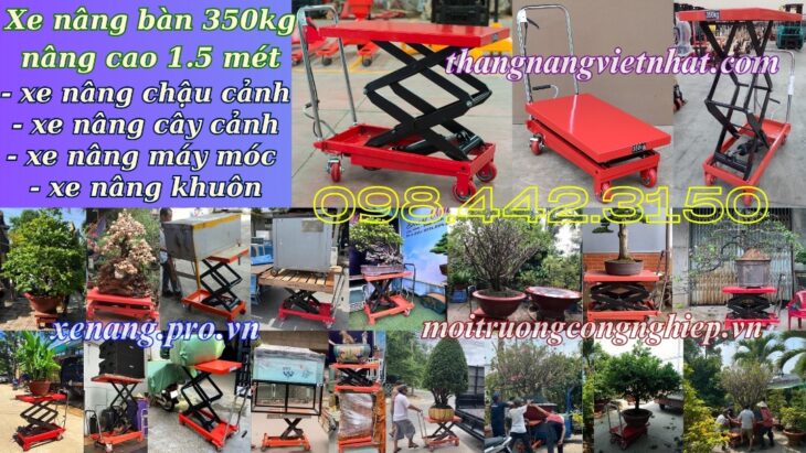 Xe nâng mặt bàn 350kg nâng cao 1500mm WP350 NIULI