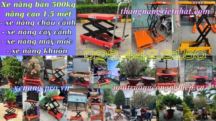 Xe nâng mặt bàn 500kg nâng cao 1500mm WP500 NIULI