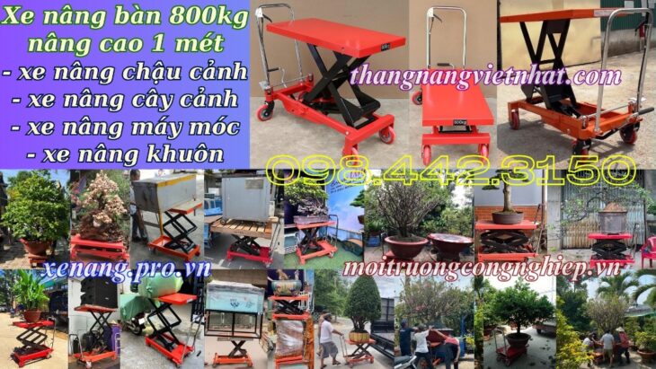 Xe nâng mặt bàn 800kg nâng cao 1 mét WP800 NIULI