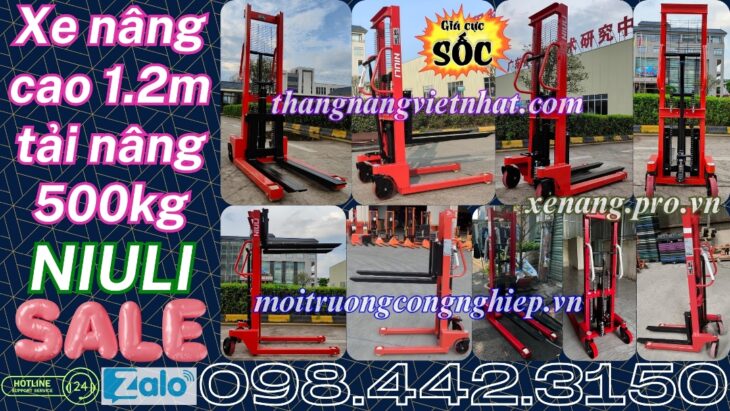Xe nâng cao mini 500kg nâng cao 1200mm A0.5T/1.2M – NIULI