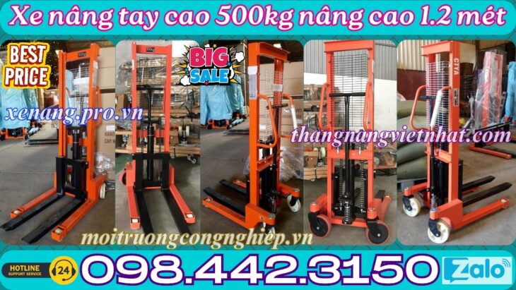Xe nâng cao mini 500kg nâng cao 1200mm A0.5T/1.2M – NIULI