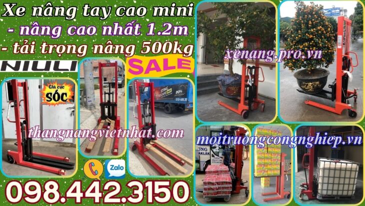 Xe nâng cao mini 500kg nâng cao 1200mm A0.5T/1.2M – NIULI
