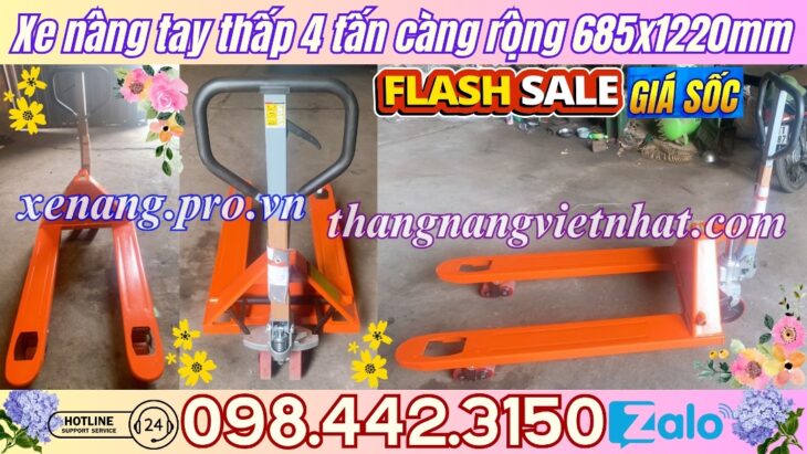 Xe nâng tay 4 tấn càng rộng AC40M – NIULI