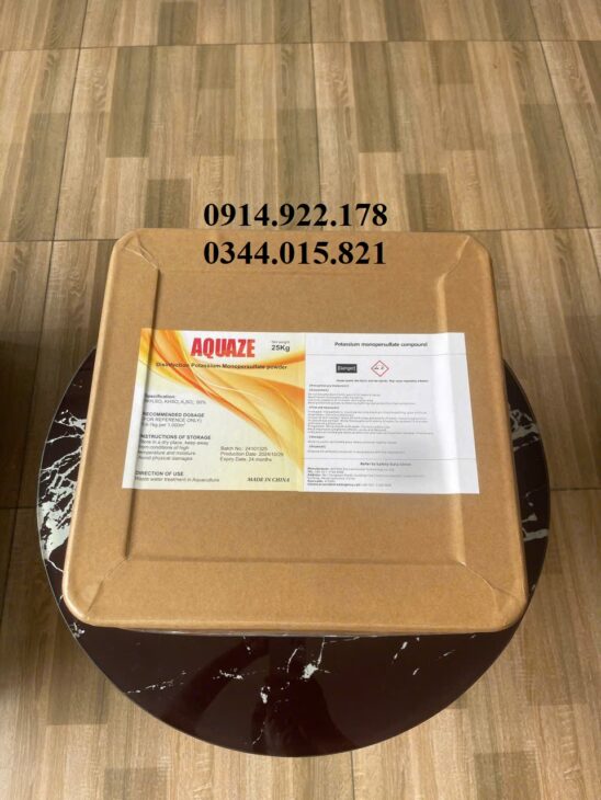 Aquaze dạng viên, Potasium Monopersulfate diệt khuẩn an toàn cho ao nuôi