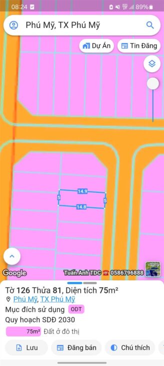 CẦN BÁN NHANH LÔ ĐẤT ĐẸP TẠI Phường Phú Mỹ, Thành Phố Phú Mỹ, Tỉnh Bà Rịa – Vũng Tàu