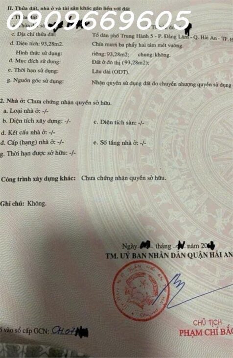 NHÀ BÁN LÔ ĐẤT KHỦNG 420M2 – ĐƯỜNG NAM TRUNG HÀNH – HẢI AN – HẢI PHÒNG