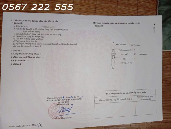 LÔ ĐẸP HIẾM – PHƯƠNG LUNG, HƯNG ĐẠO, DƯƠNG KINH – GIÁ CHỈ HƠN 2,1x TỶ – ZALO 0567 222 555