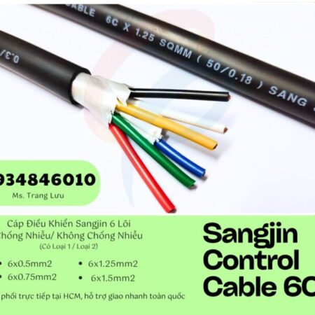 Cáp điều khiển Sangjin 6×0.5/6×0.75/6×1.25/6×1.5 Cáp điều khiển Sangjin 6×0.5/6×0.75/6×1.25/6×1.5