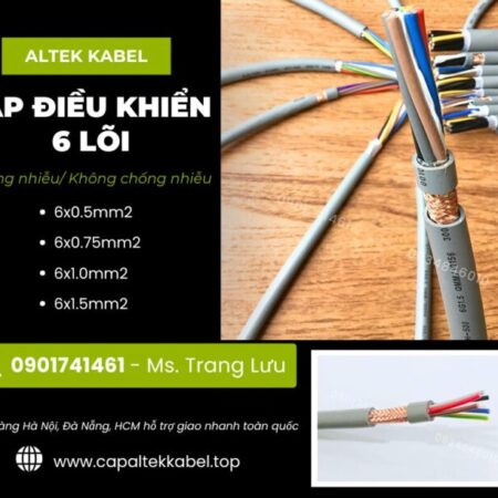 Cáp điều khiển 6×0.5/6×0.75/6×1.0/6×1.5 Altek Kabel